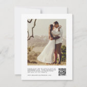 Rustieke foto QR code bruiloft uitnodiging (Achterkant)