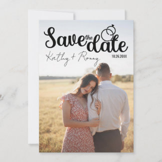 Rustieke foto - Romantische stijl Save The Date