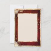 Rustieke Foto Rood Goud Plat Bedankkaart (Achterkant)