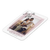 Rustieke foto Save the Date Bruiloft Magneet (Linkerzijde)