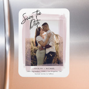 Rustieke foto Save the Date Bruiloft Magneet