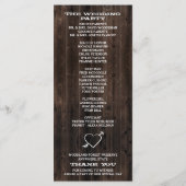 Rustieke foto Schuur Hout Mason Jar Trouwprogramma Programmakaart (Achterkant)