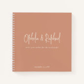 Rustieke foto Terracotta Boho bruiloft gastenboek Notitieboek (Voorkant)