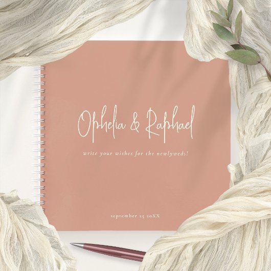 Rustieke foto Terracotta Boho bruiloft gastenboek Notitieboek