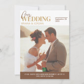 Rustieke foto van Couple Wedding Magazine Kaart (Voorkant)