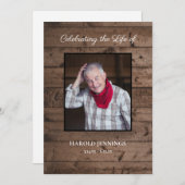 Rustieke foto viering van het leven Orde van Servi Programmakaart (Voorkant / Achterkant)