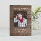 Rustieke foto viering van het leven Orde van Servi Programmakaart (Staand voorkant)