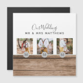 Rustieke Fotocollage Monogram NIEUWGETROUWDE HUWEL (Voorkant / Achterkant)