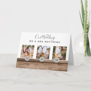 Rustieke Fotocollage Monogram NIEUWGETROUWDE HUWEL