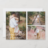 Rustieke fotocollage save the date kaart (Voorkant)