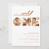 Rustieke Fotocollage Wild One 1st Birthday Kaart (Voorkant)