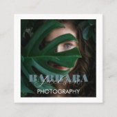 Rustieke fotograaf foto wit papier textuur vierkante visitekaartje (Voorkant)