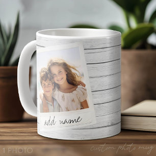 Rustieke fotolijst met Shiplap-achtergrondprint Koffiemok