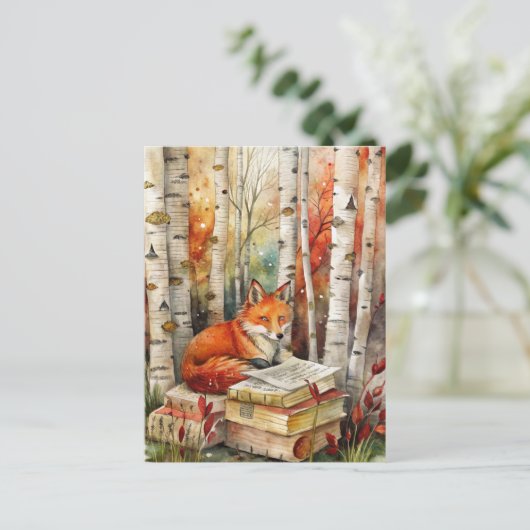Rustieke  Fox Books Woodland Herfst Herfst Briefkaart (Staand voorkant)