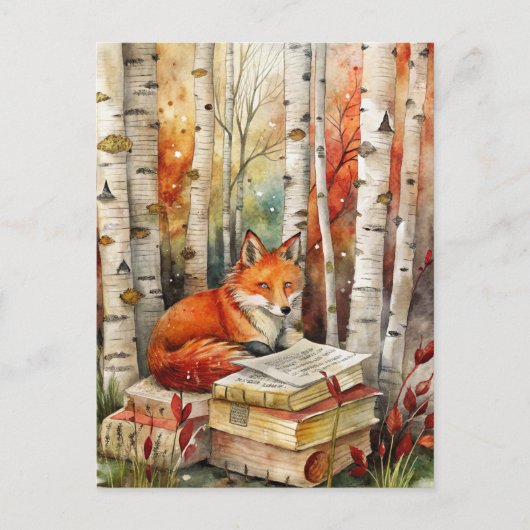 Rustieke  Fox Books Woodland Herfst Herfst Briefkaart (Voorkant)
