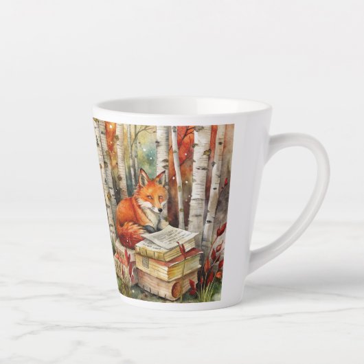 Rustieke  Fox Books Woodland Herfst Herfst Latte Mok (Rechts)