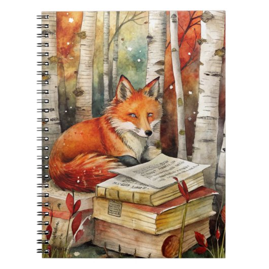Rustieke  Fox Books Woodland Herfst Herfst Notitieboek (Voorkant)