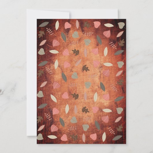 Rustieke Fox Cub Woodland Baby shower Kaart (Achterkant)