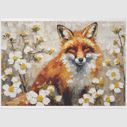 Rustieke Fox Decoupage Tissuepapier (Voorkant)