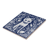 Rustieke Fox keramiek Tegeltje (Zijkant)