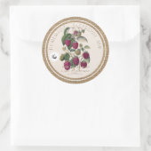  rustieke framboos jam aangepaste Sticker Label (Tas)