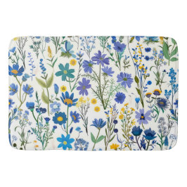Rustieke Franse Blauwe Tuin Wildflowers Badmat