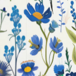 Rustieke Franse Blauwe Tuin Wildflowers Behang