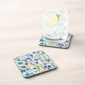 Rustieke Franse Blauwe Tuin Wildflowers Bier Onderzetter (Rechterzijde)