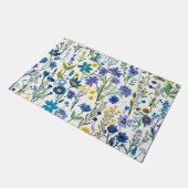 Rustieke Franse Blauwe Tuin Wildflowers Deurmat (Schuin)