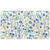 Rustieke Franse Blauwe Tuin Wildflowers Tafelkleed (Voorkant (Horizontaal))