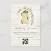 Rustieke Franse bloementuin bruiloft details Informatiekaartje (Voorkant)