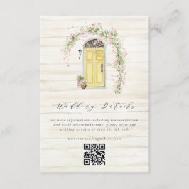 Rustieke Franse bloementuin bruiloft details Informatiekaartje