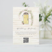 Rustieke Franse bloementuin bruiloft details Informatiekaartje (Staand voorkant)