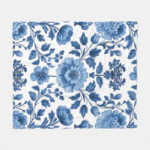 Rustieke Franse bloementuin Fleece Deken (Voorkant (Horizontaal))
