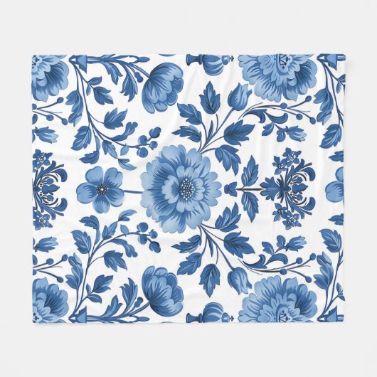 Rustieke Franse bloementuin Fleece Deken (Voorkant (Horizontaal))