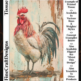 Rustieke Franse boerderij Haan DB6L Decoupage Tissuepapier