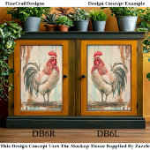 Rustieke Franse Boerderij Haan DB6R Decoupage Tissuepapier