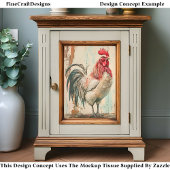 Rustieke Franse Boerderij Haan DB6R Decoupage Tissuepapier