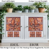 Rustieke Franse Classic Fleur de Lis EH3R Decoupag Tissuepapier