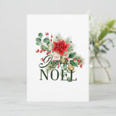 rustieke franse joyeux noel aankondiging (Staand voorkant)