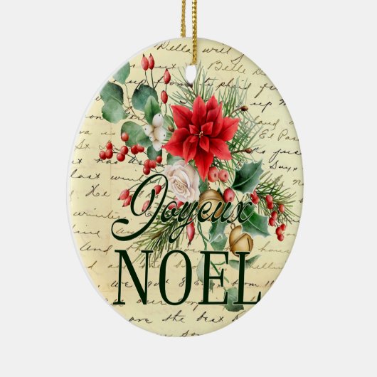 rustieke franse joyeux noel keramisch ornament (Rechts)