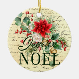  rustieke franse joyeux noel keramisch ornament