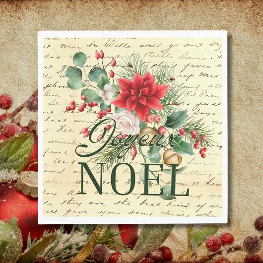 rustieke franse joyeux noel servet