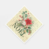 rustieke franse joyeux noel servet (Hoek)