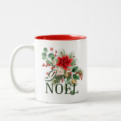 rustieke franse joyeux noel tweekleurige koffiemok (Links)