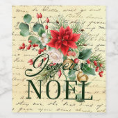 rustieke franse joyeux noel wijn etiket (Enkel label)
