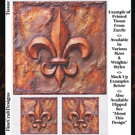 Rustieke Franse Klassieker Fleur de Lis EH3L Décou Tissuepapier