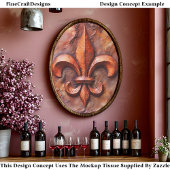 Rustieke Franse Klassieker Fleur de Lis EH3L Décou Tissuepapier