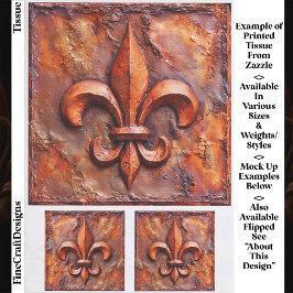 Rustieke Franse Klassieker Fleur de Lis EH3R Decou Tissuepapier