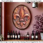 Rustieke Franse Klassieker Fleur de Lis EH3R Decou Tissuepapier